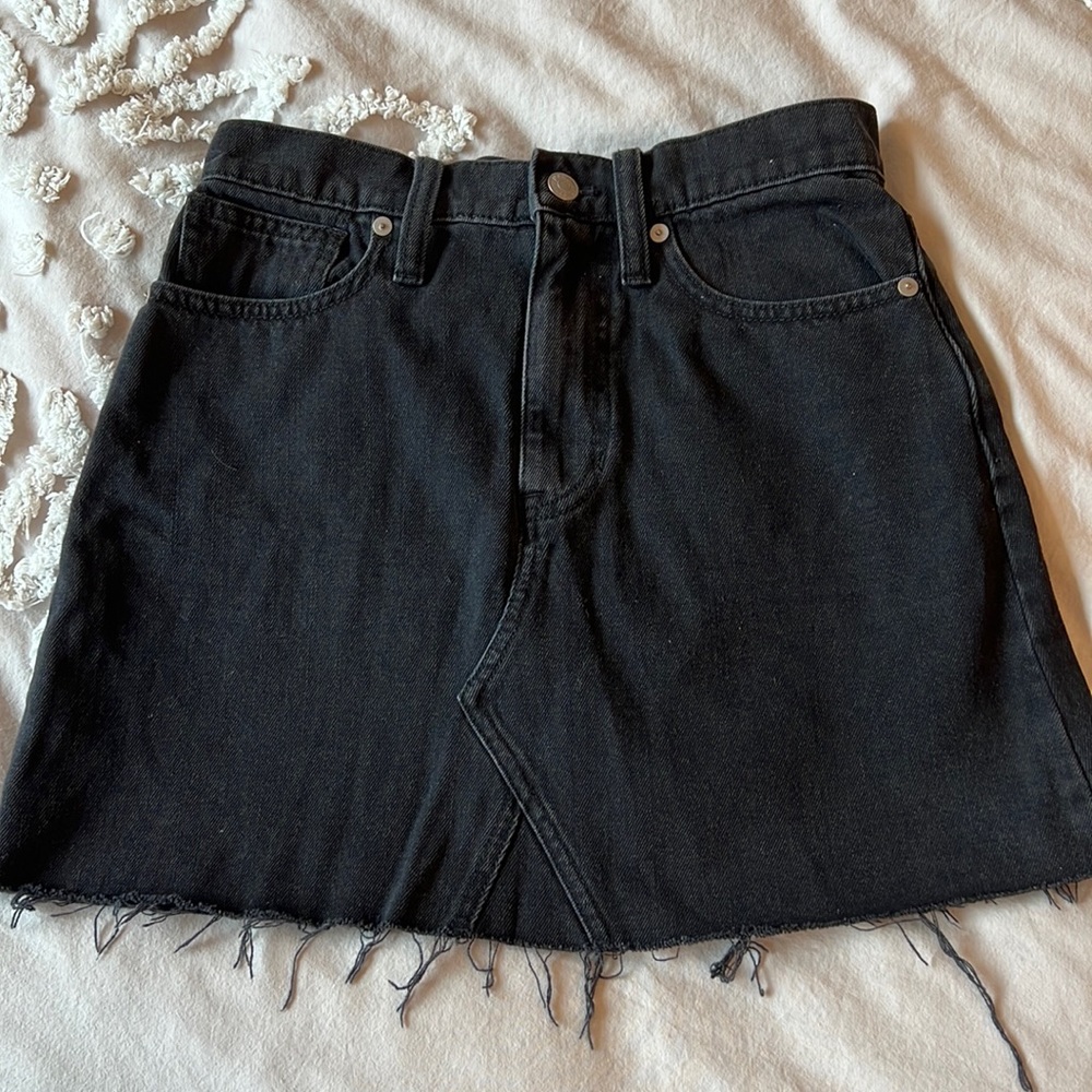 Madewell Denim Mini Skirt Black